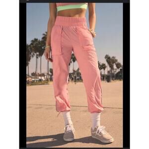 Fabletics ultra high waisted, piped nylon pants size small